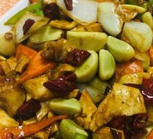 Pickled Garlic Stir-fried Heart Intestines