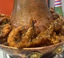 Shrimp and Frog Hot Pot