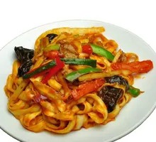 Knife-Sliced Noodles Stir-Fry