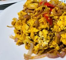 Scallion and egg stir-fry