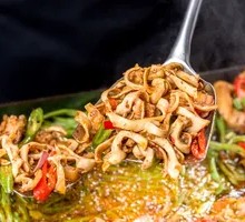 Grilled Squid on Iron Plate