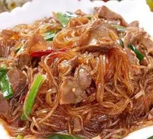 Pork Heart with Dried Enoki Mushroom Noodles