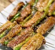 Garlic Shoots with Lamb Ribs