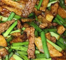 Garlic Shoot and Potato Strips