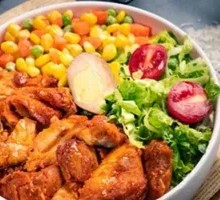 Honey Glazed Crispy Chicken Rice