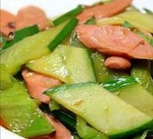 Cucumber and Ham Stir-fry