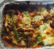 Black Pepper Beef Rice Bake