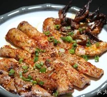 Grilled Squid on Iron Plate