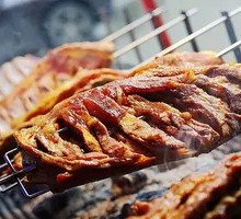 Garlic Shoots with Lamb Ribs