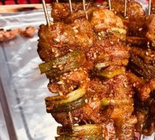 Garlic Shoots with Lamb Ribs