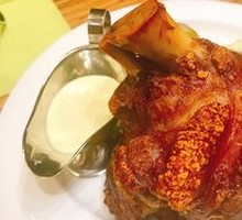 German Roast Pork Shank with Sauerkraut