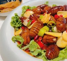 Spicy Tofu Worms in Sauce