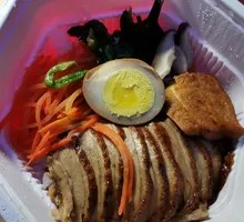 Roast Duck Rice with Mushroom Sauce