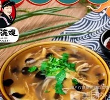 Chicken Broth Shredded Pork Tofu Pudding