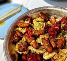 Spicy Silkworm Pupa in Hot Pot Style