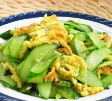 Cucumber and Egg Stir-Fry