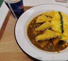 Fried Shrimp Cutlet Curry Omelette Rice
