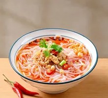 Spicy Sour Noodle Soup with Bone Broth