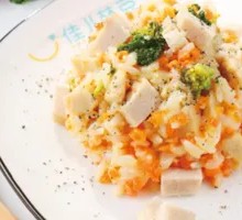 Beef and Carrot Risotto with Soup