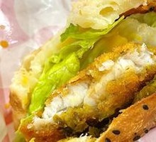 Crispy Sichuan Pickle Fish Burger