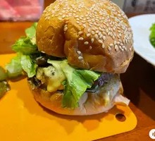 Signature Crispy Cheese Steak Burger