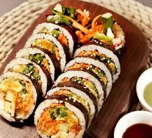 Egg Yolk and Pork Floss Rice Roll