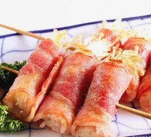 Bacon and Enoki Mushrooms