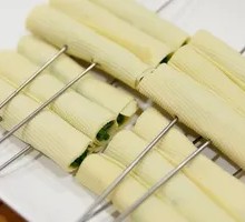 Rolled Tofu Skin with Enoki Mushrooms
