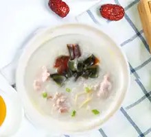 Shrimp, Century Egg, and Pork Porridge