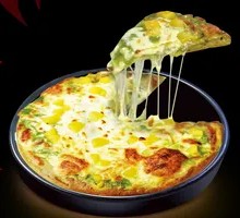 Matcha Coconut Peach Pizza