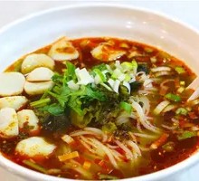 Sweet Potato Fish Ball Spicy Rice Noodles