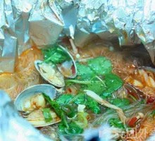 Aluminum-wrapped Scallops Noodles