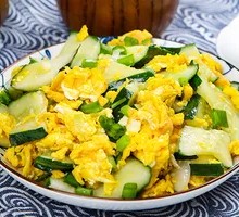 Cucumber and Egg Stir-Fry