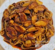 Chicken Sausage Fried Rice Noodles