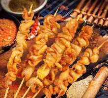 Fried Chicken Skin Skewers