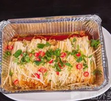 Aluminum-Wrapped Enoki Mushrooms