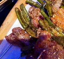 Garlic Shoots with Lamb Ribs