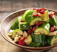 Garlic Oil Dressed Cucumber