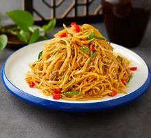 Fried Pork Crumbs with Potato Strips