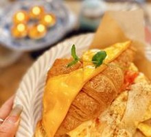Crab Stick Egg Cheese Butter Croissant