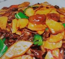 Yellow Mushroom Potato Slices