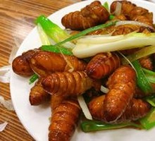 Stir-fried Silkworm Pupae