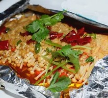 Aluminum-Wrapped Enoki Mushrooms