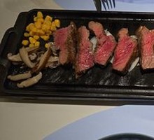 Premium Grain-Fed Ribeye Steak with Three Dipping Sauces