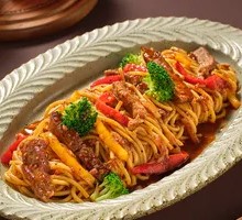 Black Pepper Beef Spaghetti