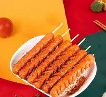 Fried Ham Sausage Skewers