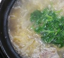Sour Cabbage and Pork Rib Hot Pot with Vermicelli