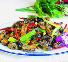 Fresh Shrimp with Silkworm Pupae