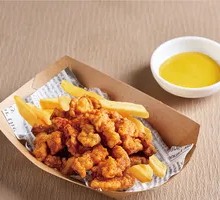 Crispy Potato Strips with Pork Nuggets