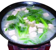 Bok Choy and Tofu Hot Pot